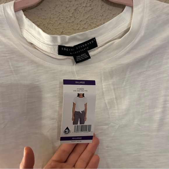 Social Standard by Sanctuary NWT T Shirt Women's Size XXL Knot Short Sleeves - Picture 4 of 8
